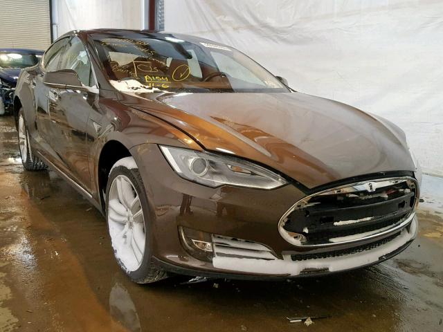 5YJSA1CN6DFP12068 - 2013 TESLA MODEL S BROWN photo 1