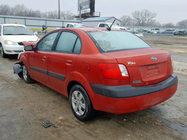 KNADE223296526160 - 2009 KIA RIO BASE RED photo 3