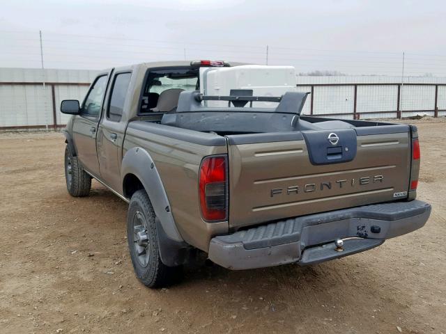 1N6ED27T72C356501 - 2002 NISSAN FRONTIER C TAN photo 3