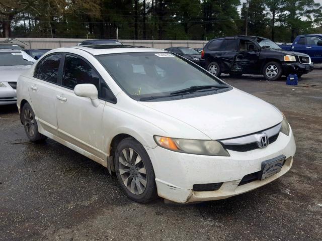 19XFA16909E022880 - 2009 HONDA CIVIC EXL WHITE photo 1