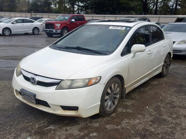 19XFA16909E022880 - 2009 HONDA CIVIC EXL WHITE photo 2