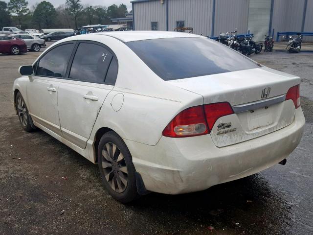 19XFA16909E022880 - 2009 HONDA CIVIC EXL WHITE photo 3