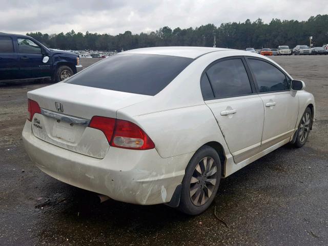 19XFA16909E022880 - 2009 HONDA CIVIC EXL WHITE photo 4