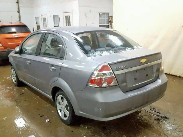 KL1TD5DE6BB206734 - 2011 CHEVROLET AVEO LS GRAY photo 3