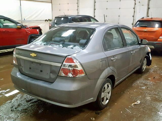 KL1TD5DE6BB206734 - 2011 CHEVROLET AVEO LS GRAY photo 4