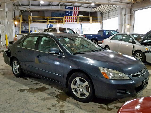 JHMCN36497C002797 - 2007 HONDA ACCORD HYB BLUE photo 1