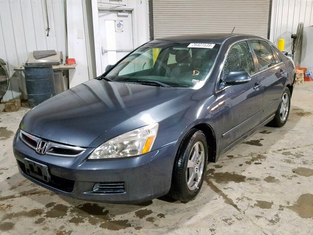 JHMCN36497C002797 - 2007 HONDA ACCORD HYB BLUE photo 2