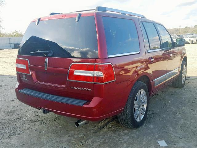 5LMJJ2H56DEL08353 - 2013 LINCOLN NAVIGATOR RED photo 4