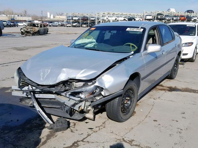 2G1WF52E549101490 - 2004 CHEVROLET IMPALA SILVER photo 2