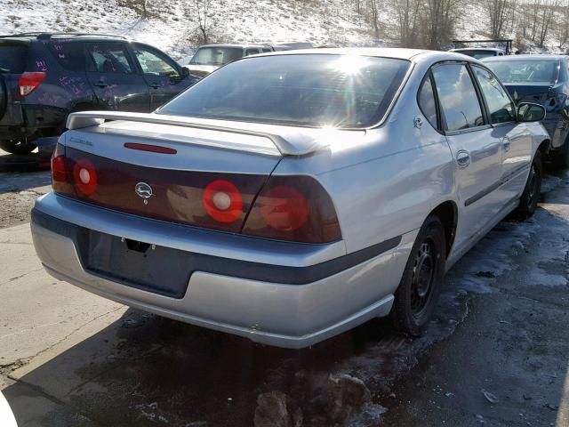 2G1WF52E549101490 - 2004 CHEVROLET IMPALA SILVER photo 4