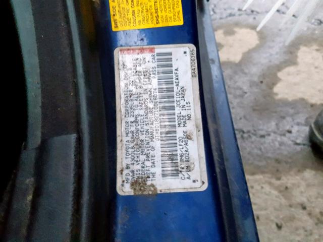 JTHBD182710016074 - 2001 LEXUS IS 300 BLUE photo 10