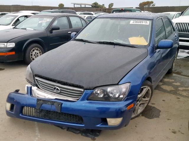 JTHBD182710016074 - 2001 LEXUS IS 300 BLUE photo 2