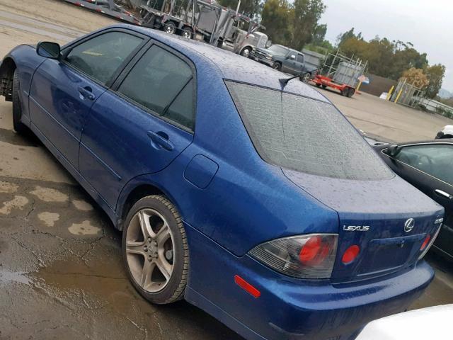 JTHBD182710016074 - 2001 LEXUS IS 300 BLUE photo 3