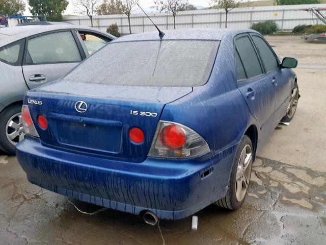 JTHBD182710016074 - 2001 LEXUS IS 300 BLUE photo 4