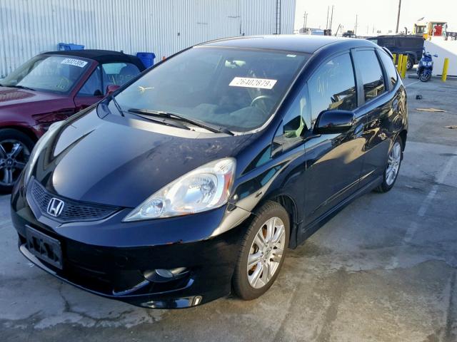 JHMGE8H69AS028343 - 2010 HONDA FIT SPORT BLACK photo 2