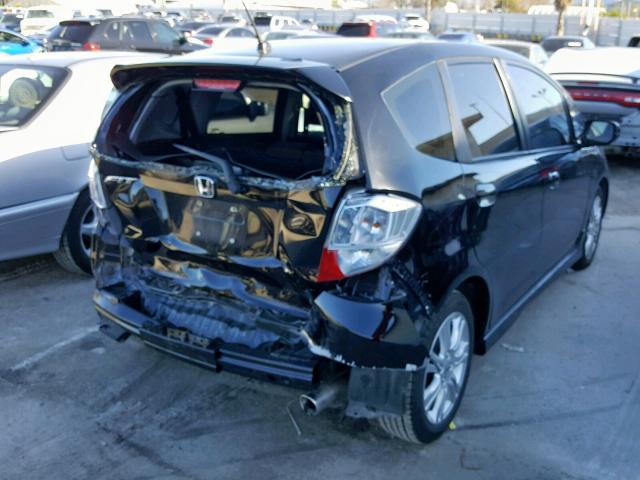 JHMGE8H69AS028343 - 2010 HONDA FIT SPORT BLACK photo 4