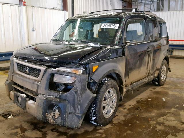 5J6YH28696L012956 - 2006 HONDA ELEMENT EX BLACK photo 2