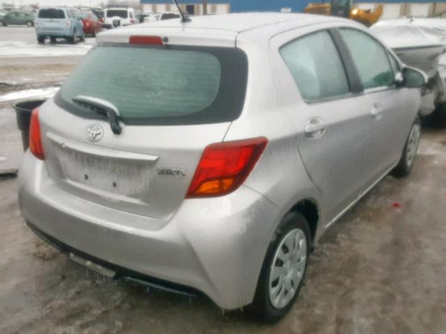 VNKKTUD30HA075094 - 2017 TOYOTA YARIS L SILVER photo 4