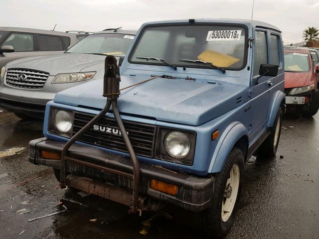 JS3JC51V6G4100434 - 1986 SUZUKI SAMURAI BLUE photo 2