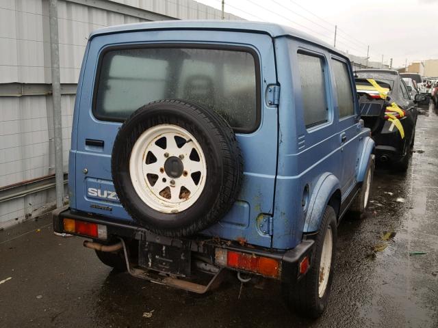 JS3JC51V6G4100434 - 1986 SUZUKI SAMURAI BLUE photo 4