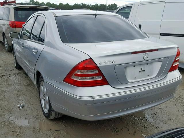 WDBRF61J31F056351 - 2001 MERCEDES-BENZ C 240 SILVER photo 3