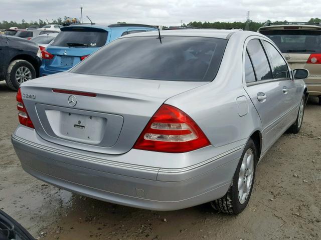 WDBRF61J31F056351 - 2001 MERCEDES-BENZ C 240 SILVER photo 4