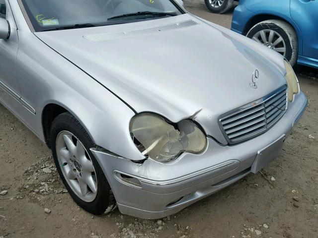 WDBRF61J31F056351 - 2001 MERCEDES-BENZ C 240 SILVER photo 9