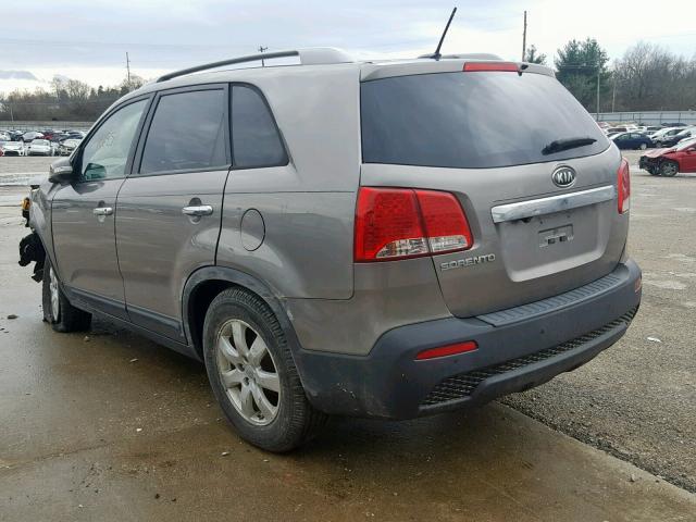 5XYKT4A63CG236649 - 2012 KIA SORENTO BA GRAY photo 3