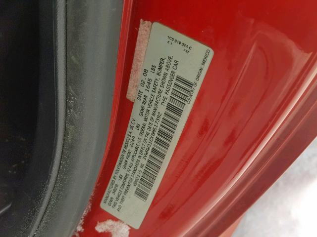 3VWRW31CX8M517392 - 2008 VOLKSWAGEN NEW BEETLE Qırmızı foto 10