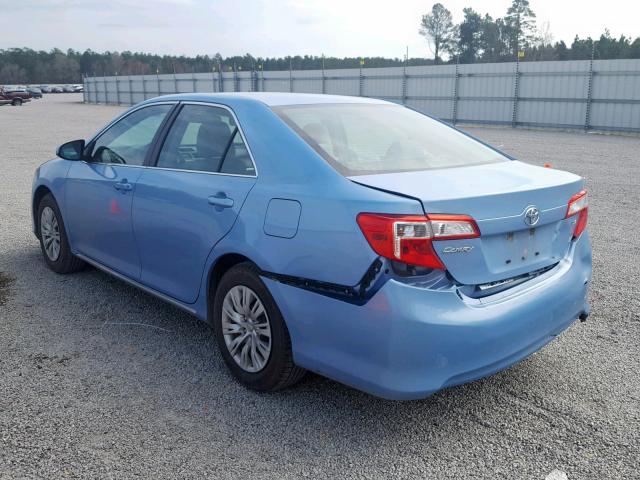 4T4BF1FK6DR279993 - 2013 TOYOTA CAMRY L BLUE photo 3