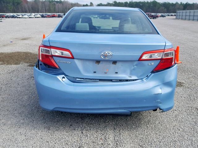 4T4BF1FK6DR279993 - 2013 TOYOTA CAMRY L BLUE photo 9