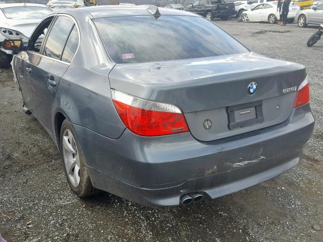 WBANE53567CY05955 - 2007 BMW 525 I GRAY photo 3