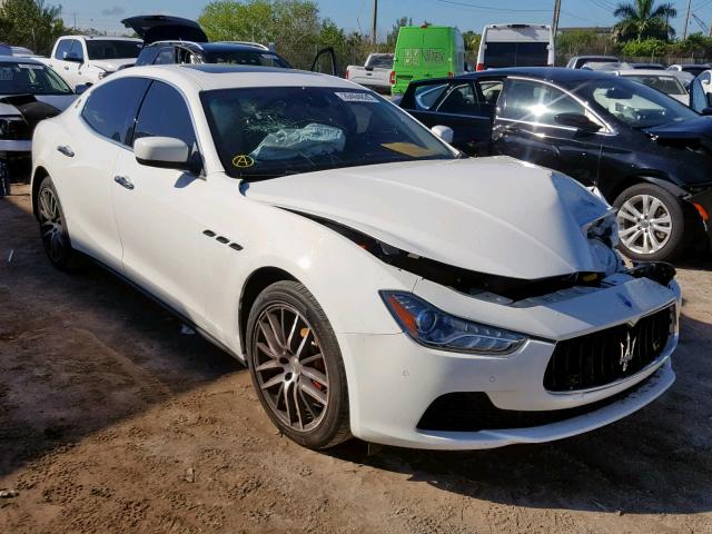 ZAM57XSA2E1093729 - 2014 MASERATI GHIBLI WHITE photo 1