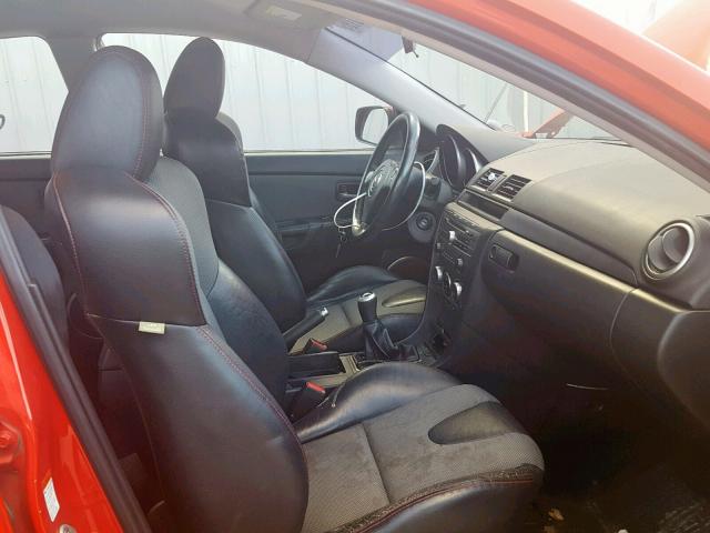 JM1BK34L671626987 - 2007 MAZDA SPEED 3 RED photo 5