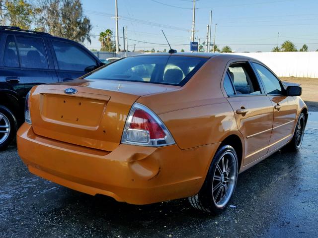 3FAHP06Z77R270511 - 2007 FORD FUSION S ORANGE photo 4