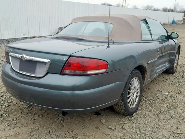 1C3EL55R64N152699 - 2004 CHRYSLER SEBRING LX GREEN photo 4