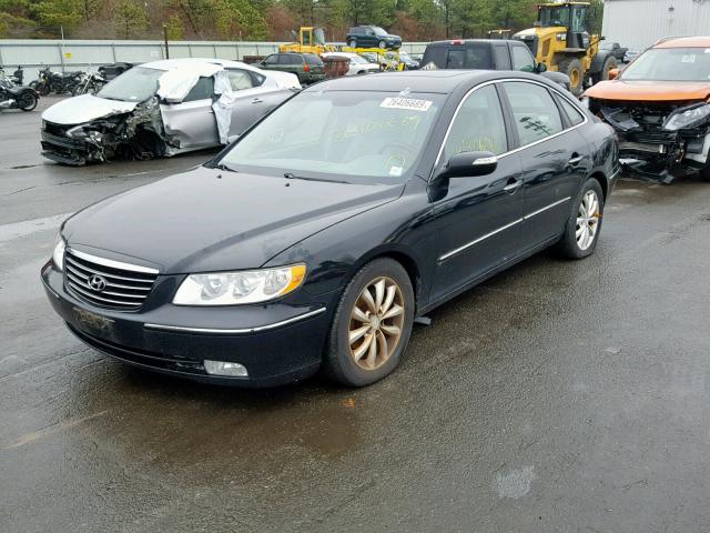 KMHFC46F87A162558 - 2007 HYUNDAI AZERA SE BLACK photo 2