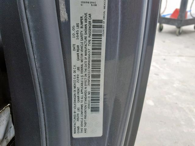 3VWSW31C96M406637 - 2006 VOLKSWAGEN NEW BEETLE Boz foto 10