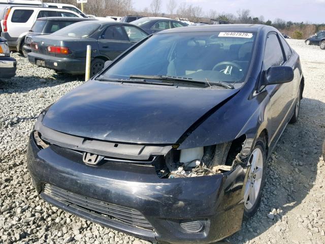 2HGFG12878H521840 - 2008 HONDA CIVIC EX BLACK photo 2
