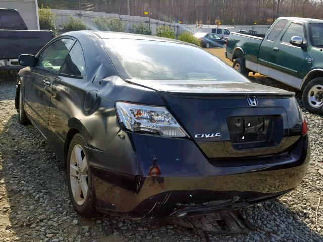 2HGFG12878H521840 - 2008 HONDA CIVIC EX BLACK photo 3