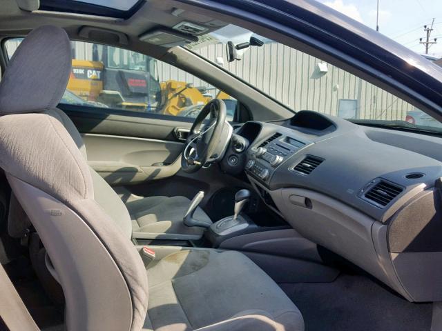 2HGFG12878H521840 - 2008 HONDA CIVIC EX BLACK photo 5