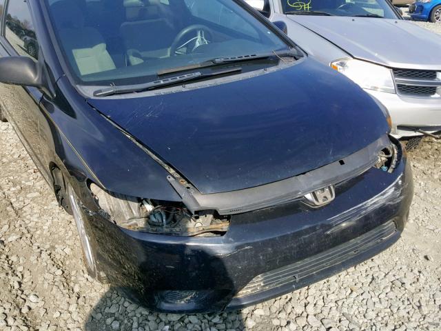 2HGFG12878H521840 - 2008 HONDA CIVIC EX BLACK photo 9