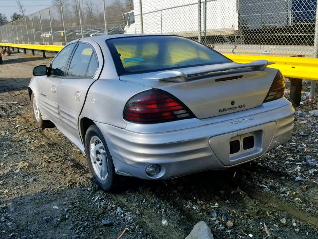 1G2NE52T81M663228 - 2001 PONTIAC GRAND AM S SILVER photo 3