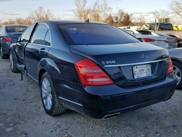 WDDNG8DB7CA438885 - 2012 MERCEDES-BENZ S 350 BLUE BLACK photo 3