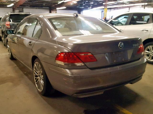 WBAHL83588DT13668 - 2008 BMW 750I GRAY photo 3