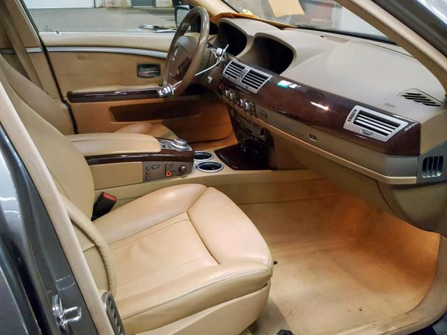 WBAHL83588DT13668 - 2008 BMW 750I GRAY photo 5