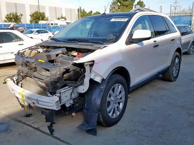 2FMDK3JC9BBA31606 - 2011 FORD EDGE SEL WHITE photo 2