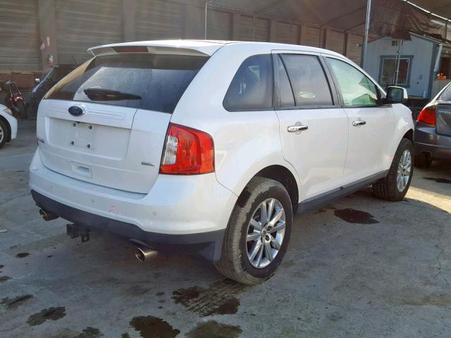 2FMDK3JC9BBA31606 - 2011 FORD EDGE SEL WHITE photo 4