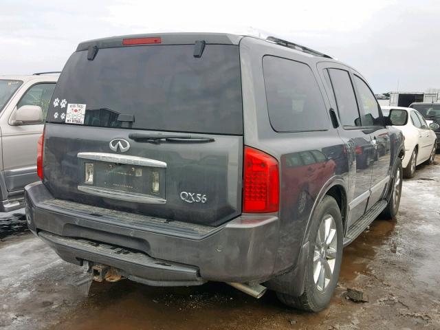 5N3AA08C99N904061 - 2009 INFINITI QX56 GRAY photo 4