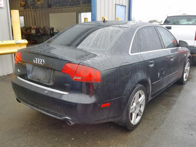 WAUAF78E28A074129 - 2008 AUDI A4 2.0T BLACK photo 4